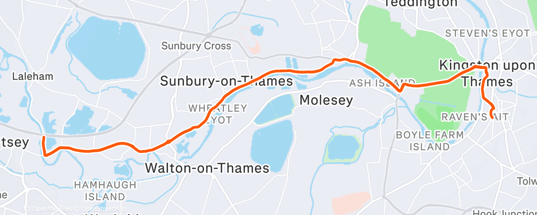 Karte der Aktivität „Lunch Ride”