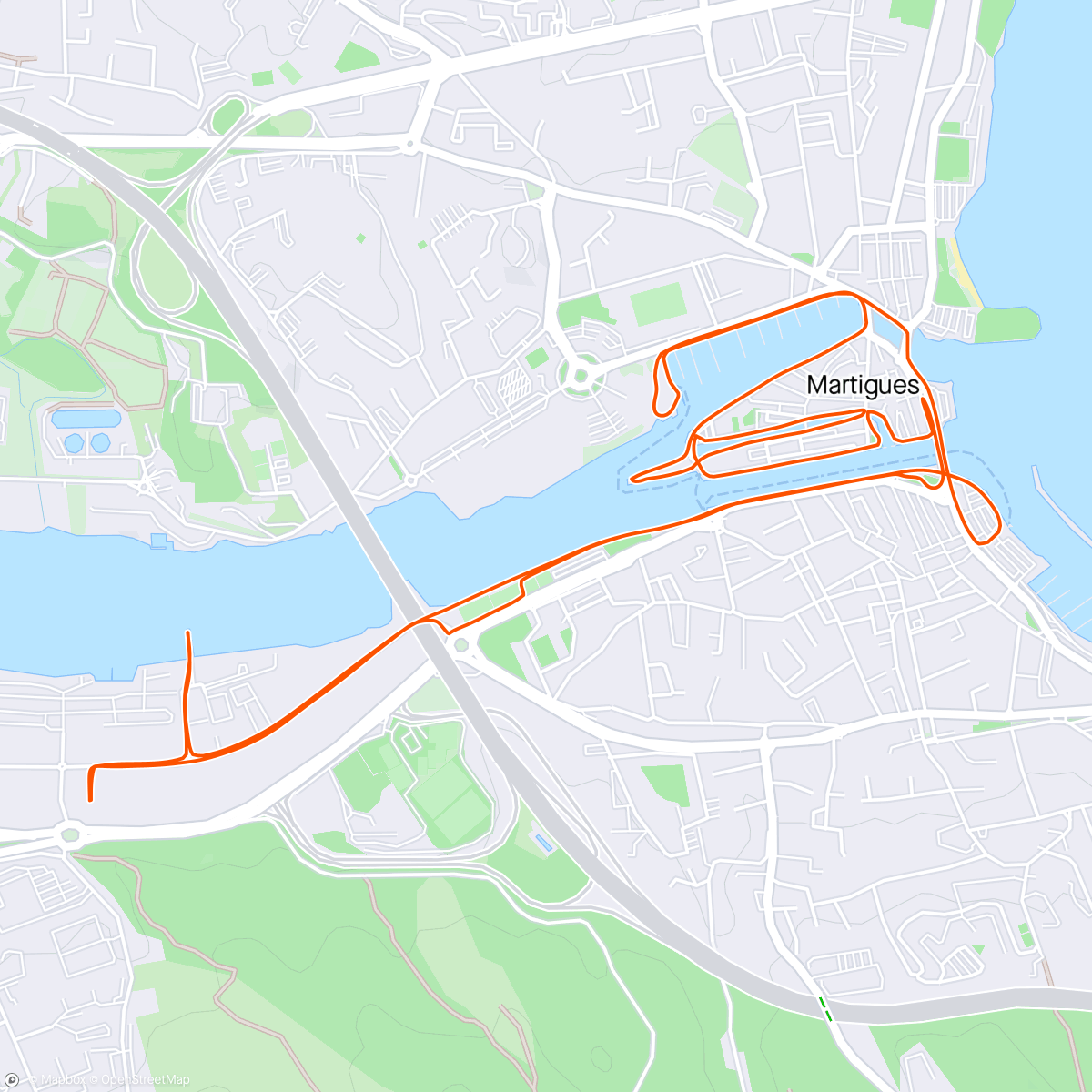 Map of the activity, Martigues, Course à pied dans l'après-midi