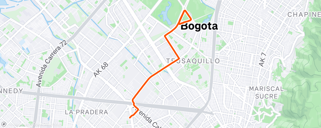 Map of the activity, Morning Ride