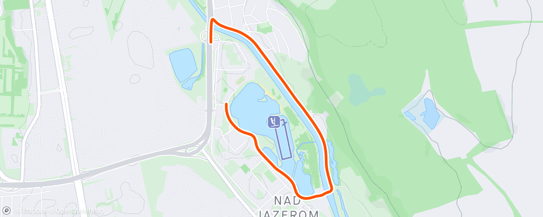 Mapa da atividade, Evening Run s Tinou