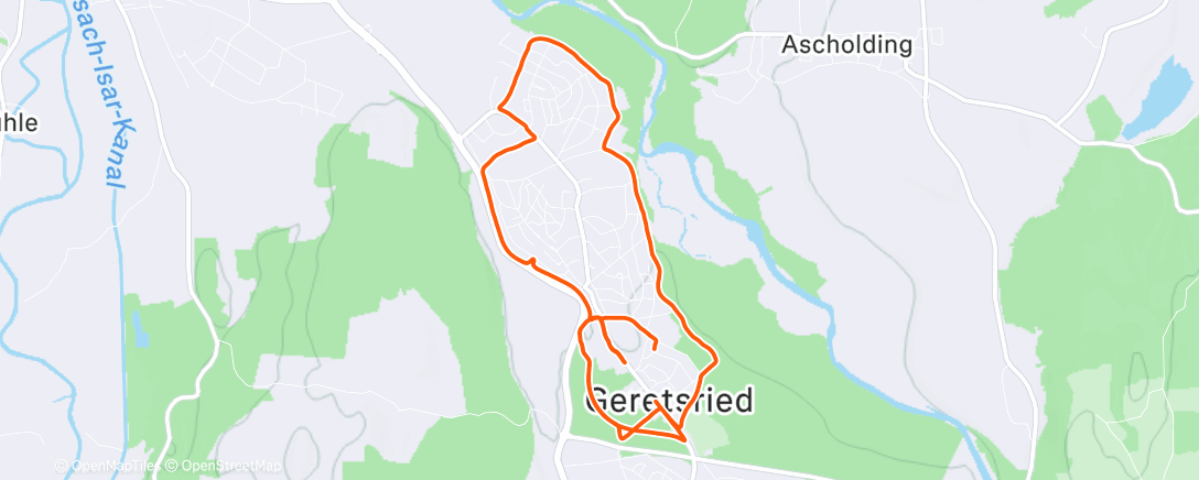 Map of the activity, Dauerlauf
