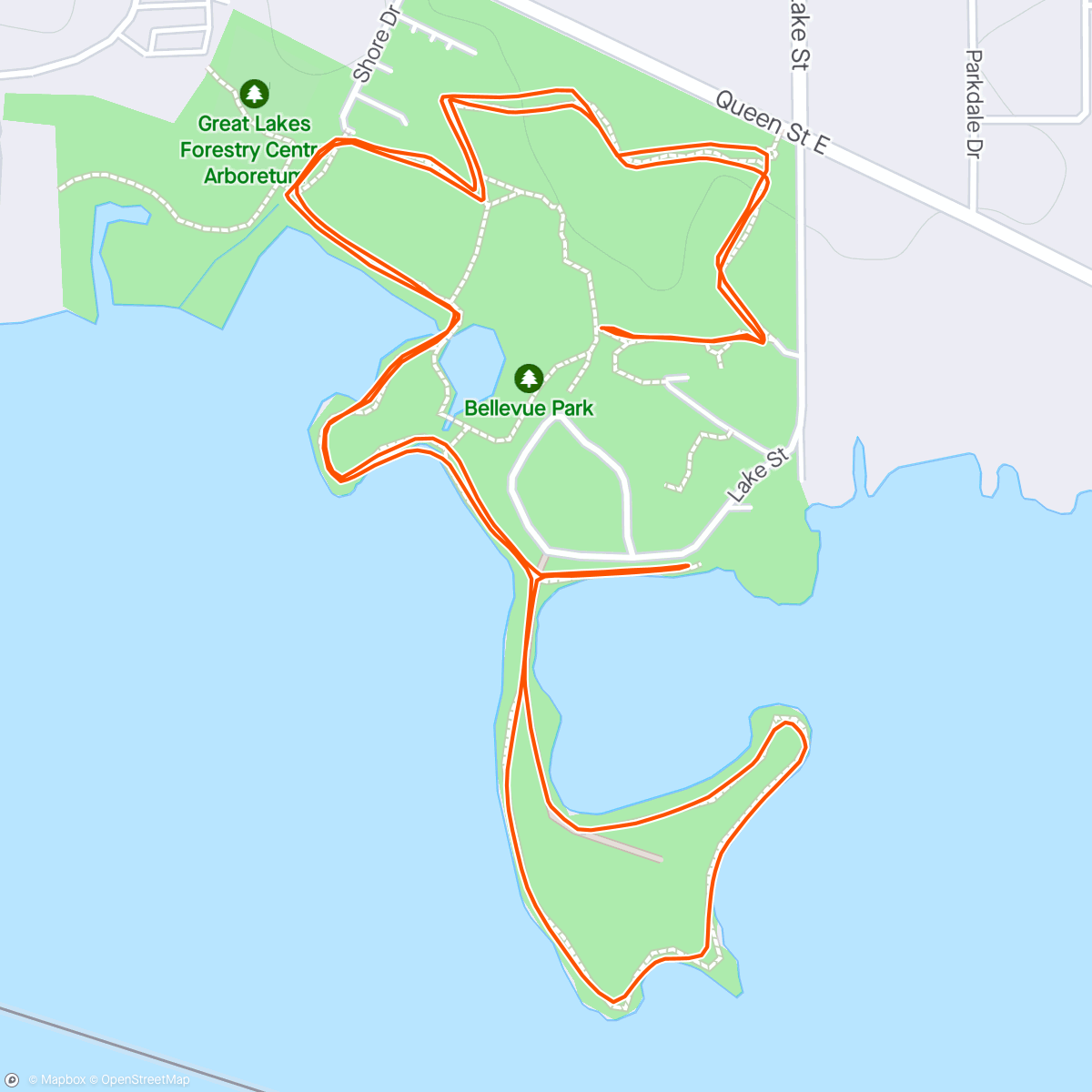 Karte der Aktivität „Park Run”