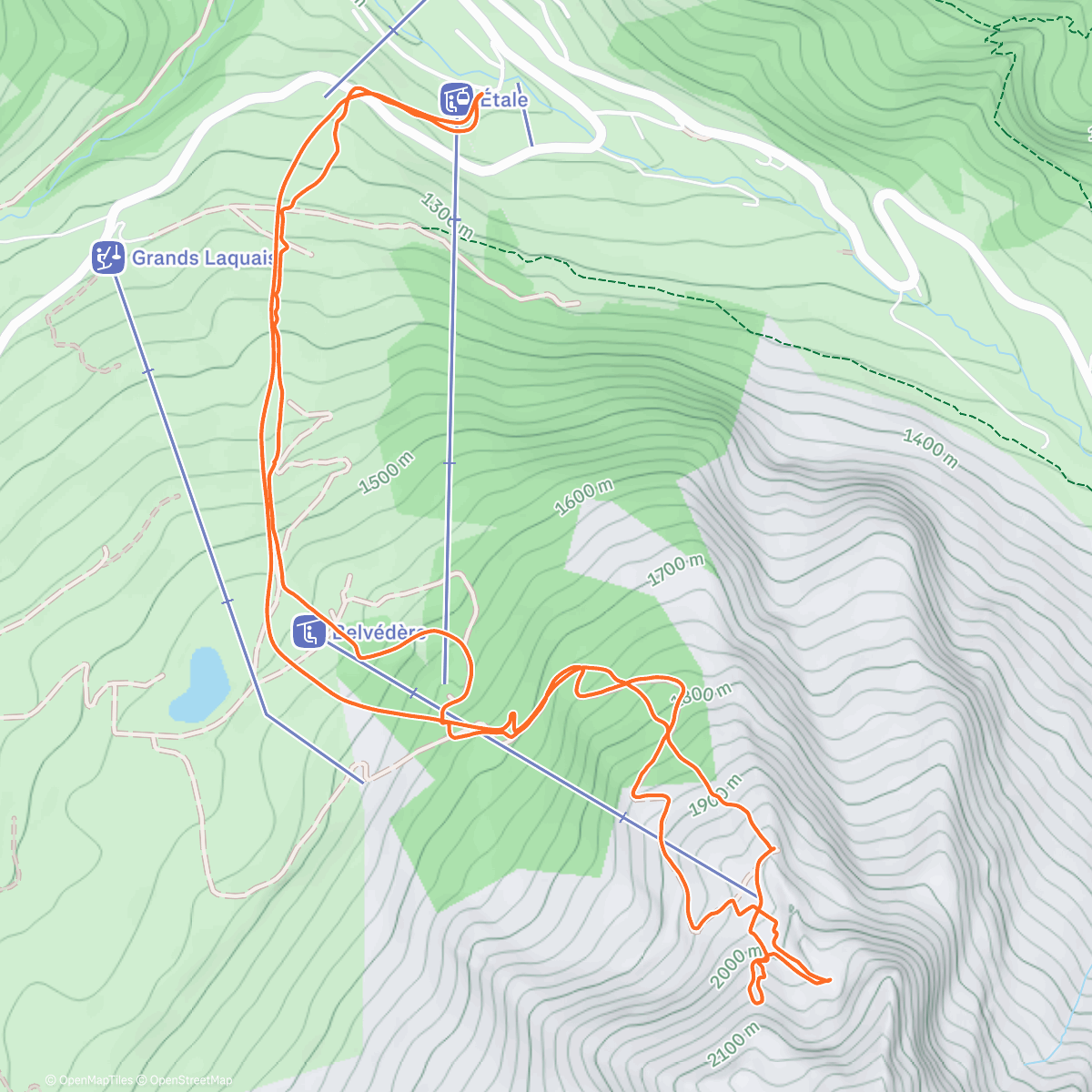 Карта физической активности (Morning Backcountry Ski)