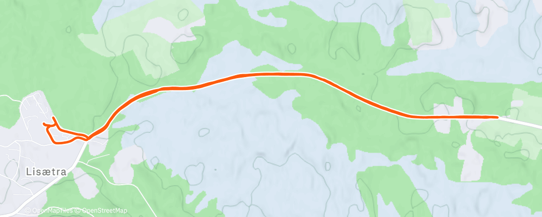 Map of the activity, Night Run / Snow Run