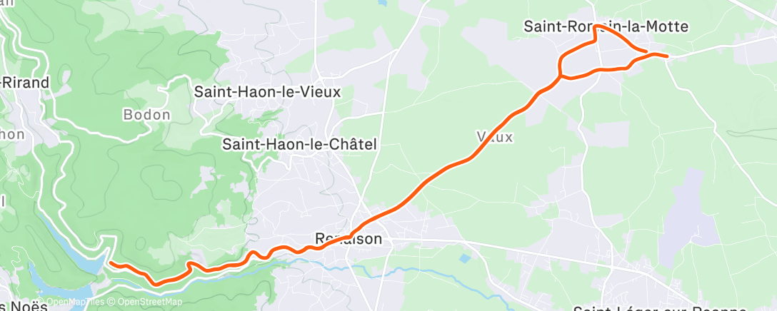 Map of the activity, Afternoon Ride