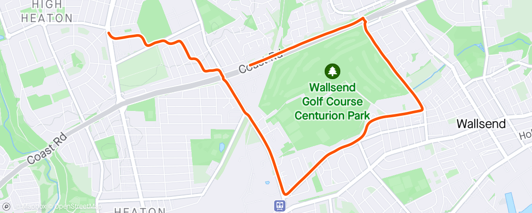 Map of the activity, Jog with Jules