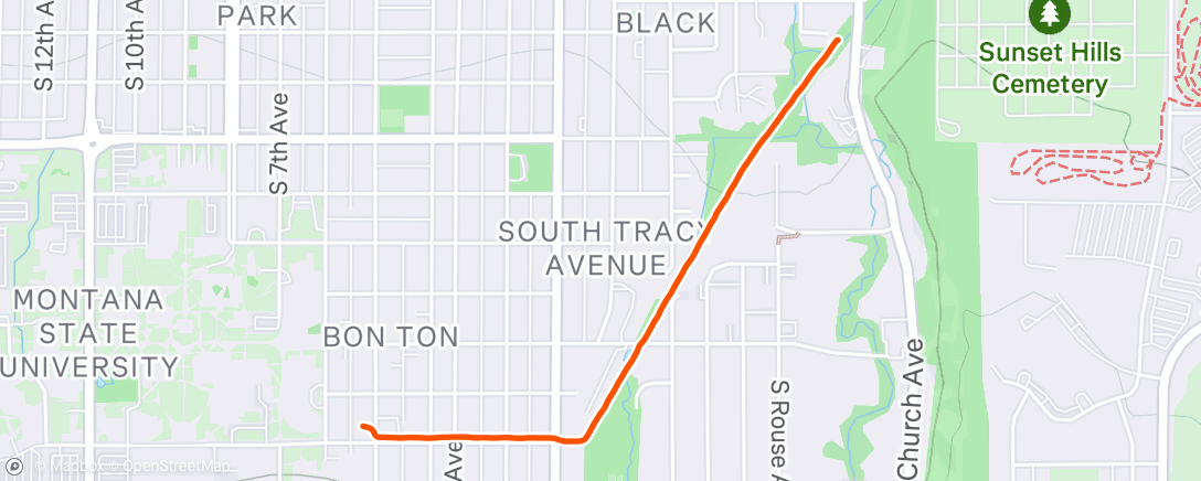 Map of the activity, Morning Run