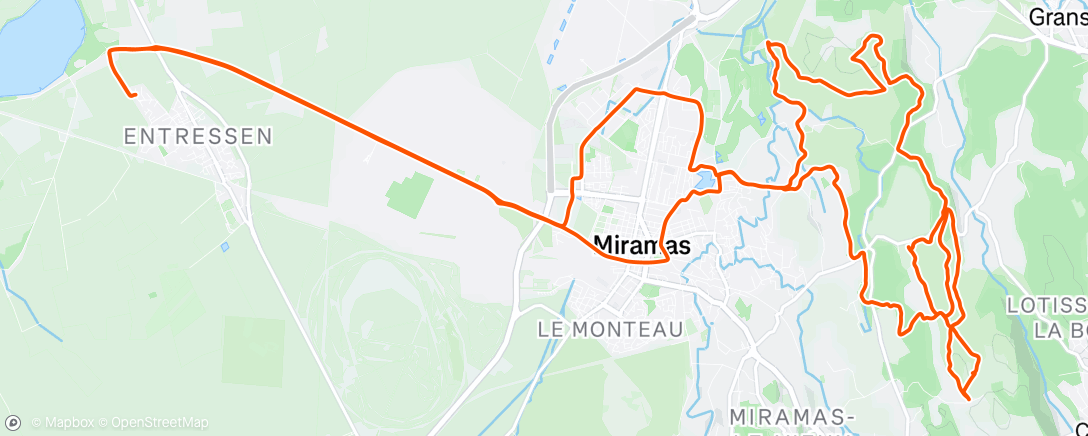 Map of the activity, Sortie en VTT électrique dans l'après-midi