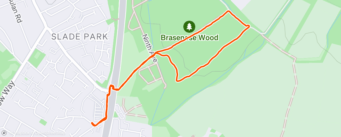 Map of the activity, Afternoon Walk