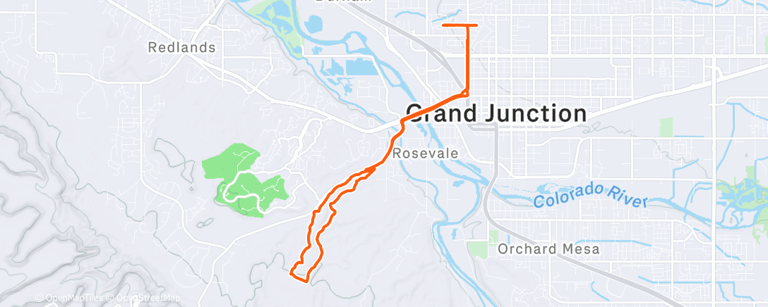 Map of the activity, Lunch Mountain Bike Ride