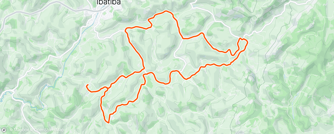 Map of the activity, 1° pedal total bike Ibatiba