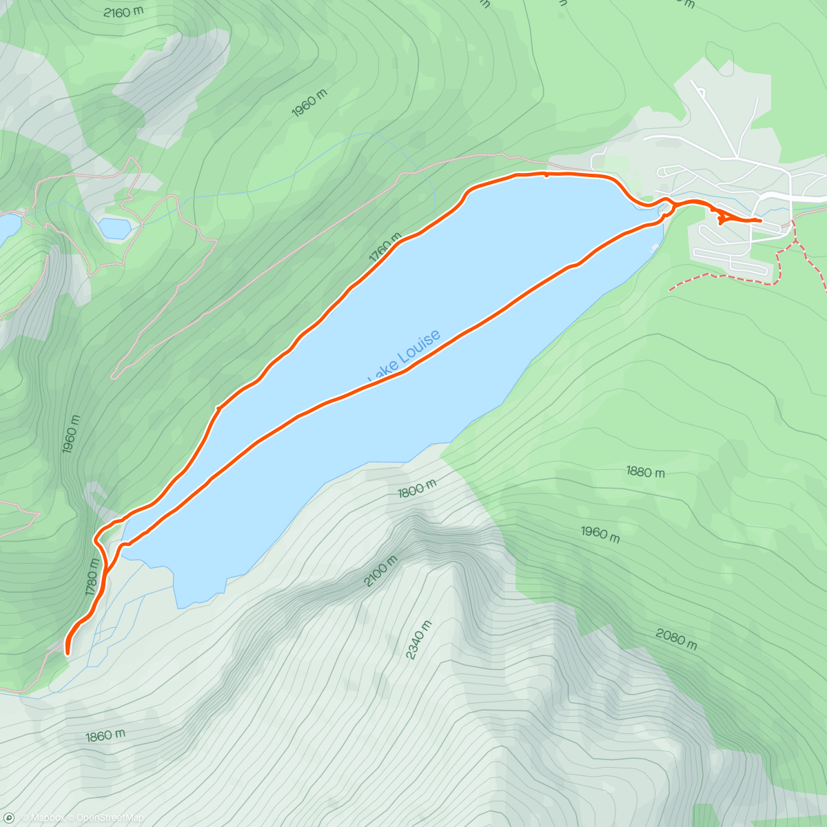 Map of the activity, Lake Louise