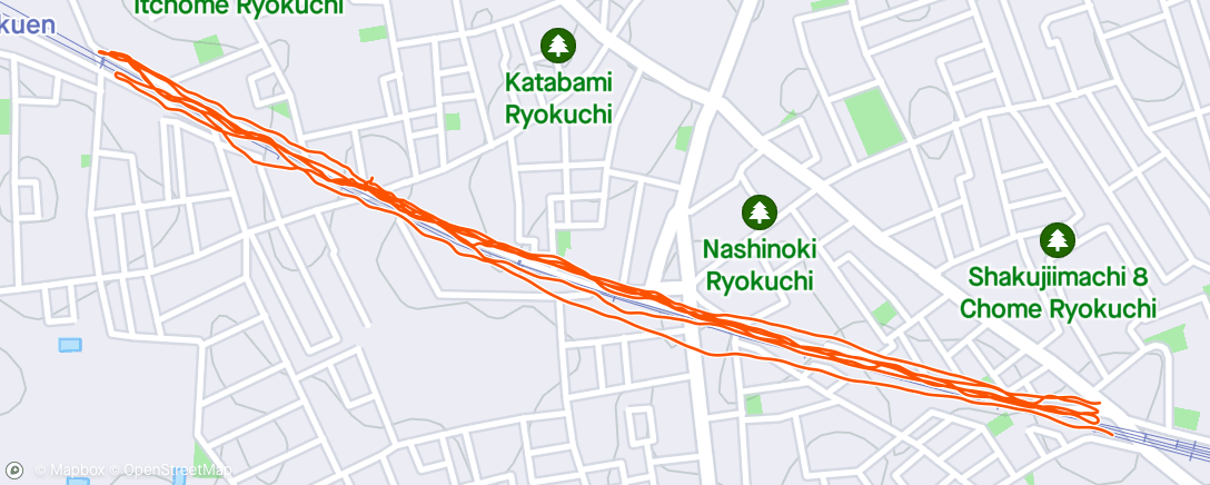 Map of the activity, 7.5K Run along Seibu Ikebukuro Line