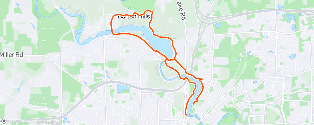 Map of the activity, Morning Run
