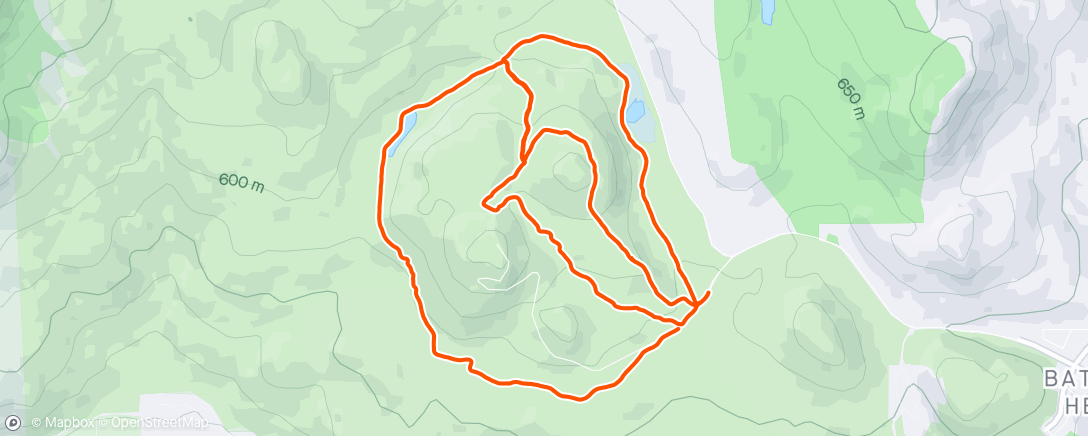 Map of the activity, Bach laps with women