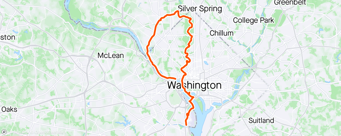 Map of the activity, A ride interrupted by two flats