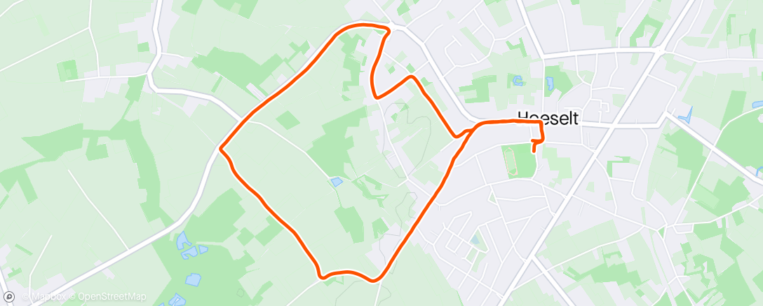 Mapa da atividade, Hoeselt Run try-out 5km