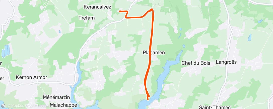 Map of the activity, Bain à la cale de Merrien à marée haute
