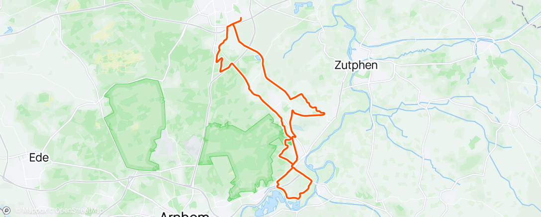 Map of the activity, Namiddagrit solo ritje