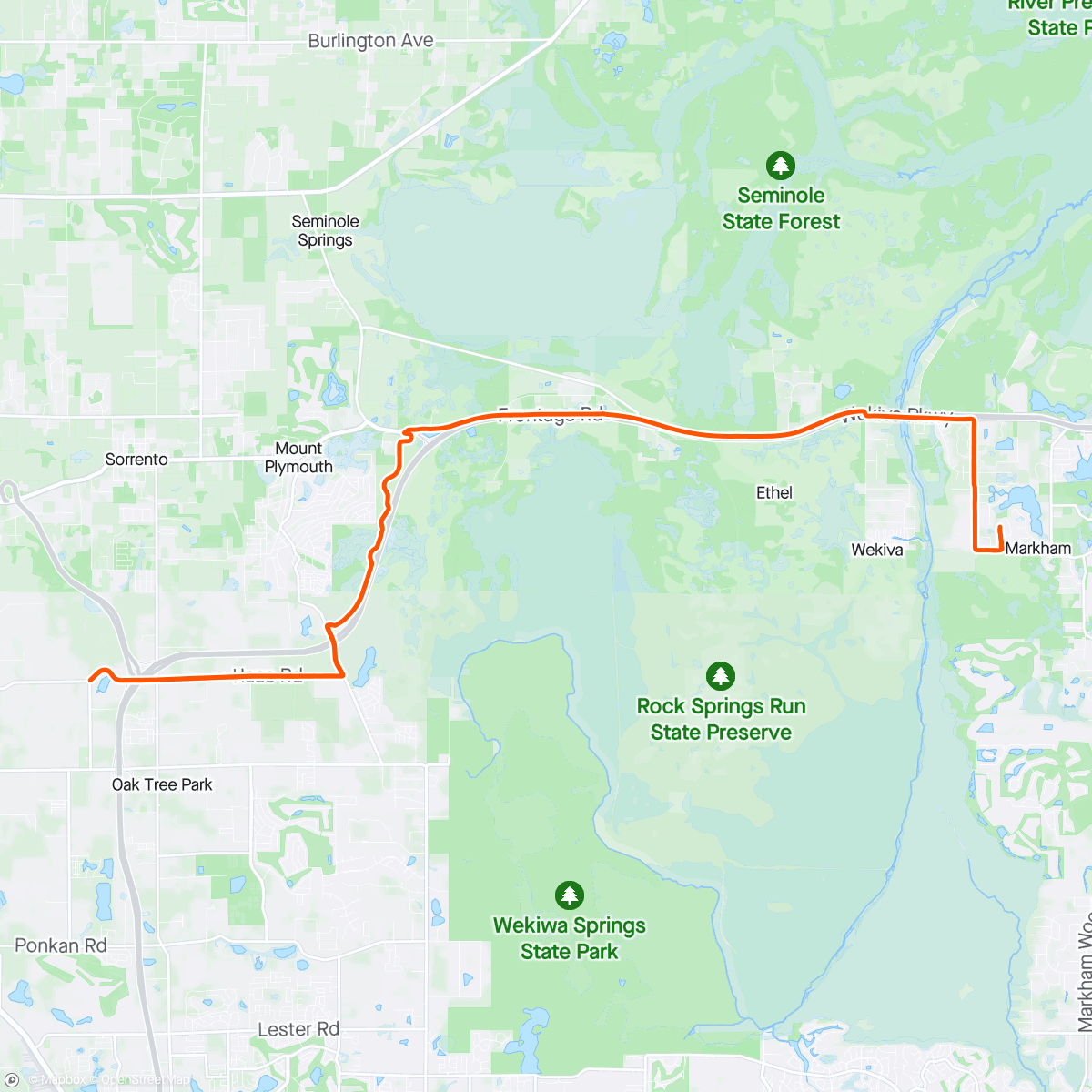 Mapa da atividade, Sunday morning solo ride
