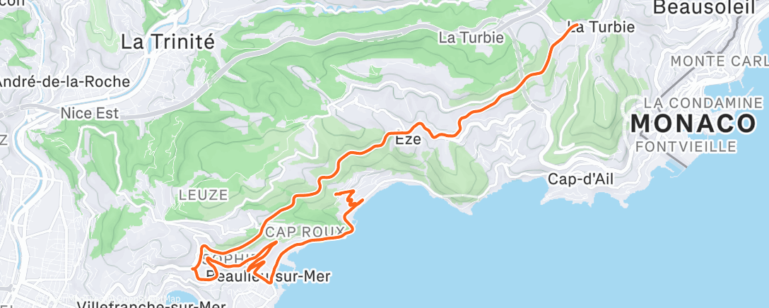 Map of the activity, Morning Ride