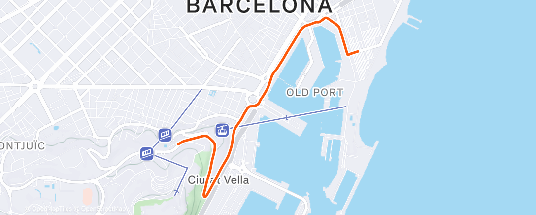 Map of the activity, De vuelta a Bcn