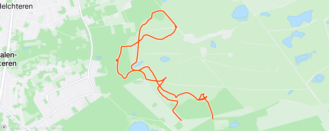 Map of the activity, Middagsessie trailrunning