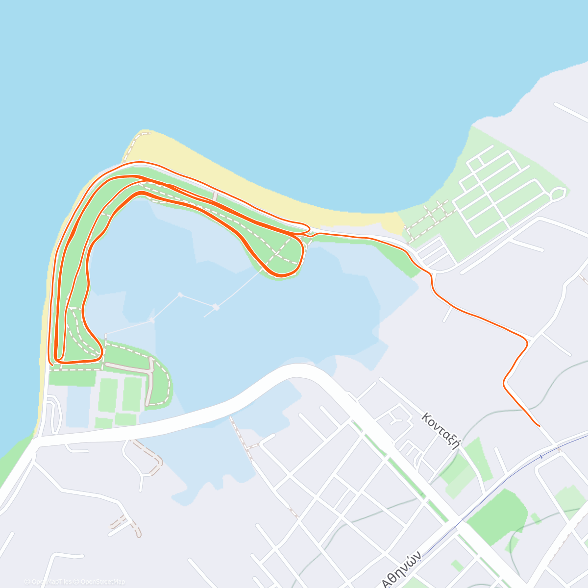 Map of the activity, Lunch Run