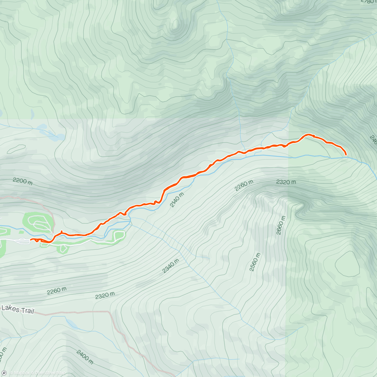 Mapa da atividade, ToKopah Falls
