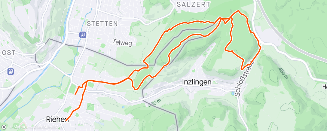 Map of the activity, VCR MTB Jugendtraining