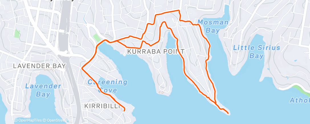 Map of the activity, Morning Run