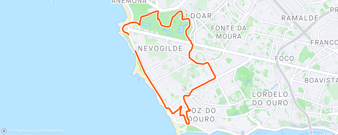 Карта физической активности (Porto)