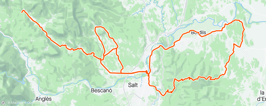 Map of the activity, Lunch Ride