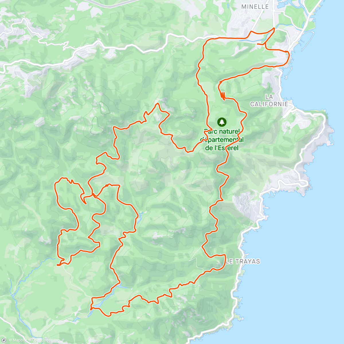 Map of the activity, L’Estérel
