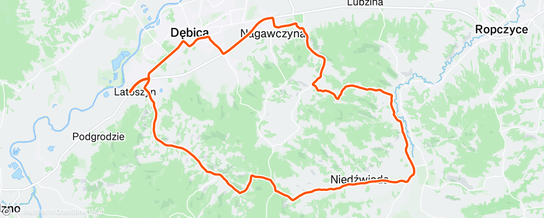 Map of the activity, Afternoon Ride