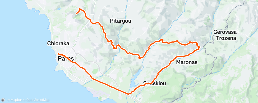 Map of the activity, Morning Ride