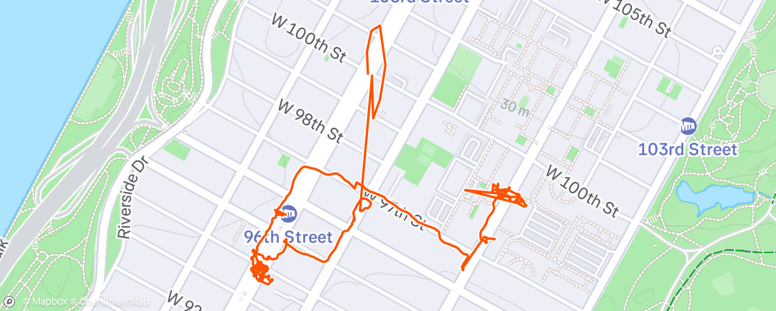 Map of the activity, Morning Walk