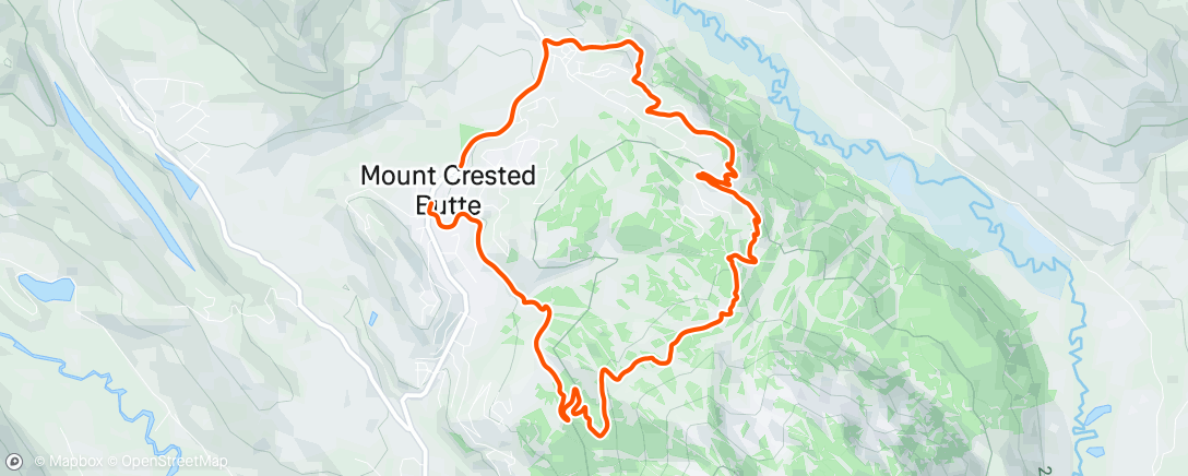 Map of the activity, Afternoon Trail Run