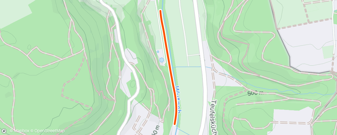 Map of the activity, Lauf am Nachmittag