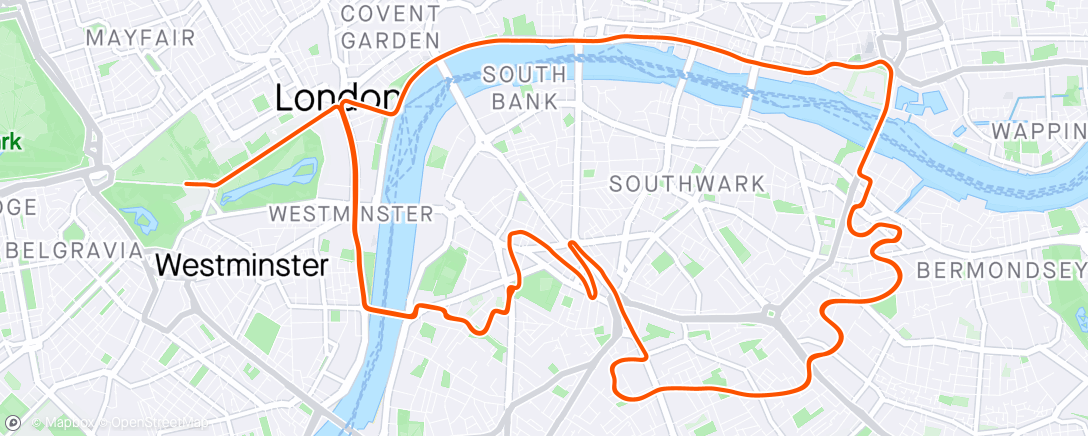 Map of the activity, Zwift - The PRL Half in London