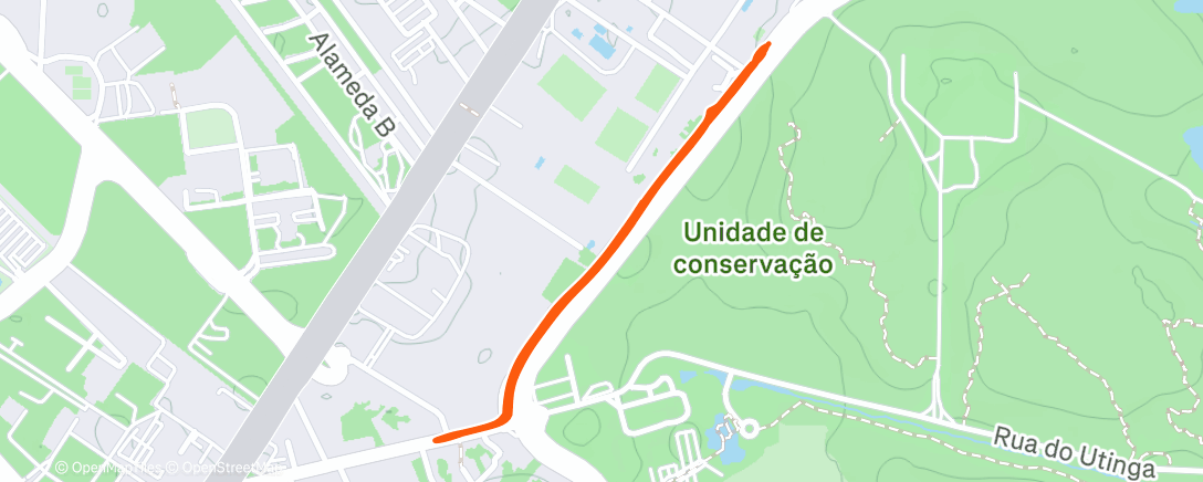 Map of the activity, Morning Run