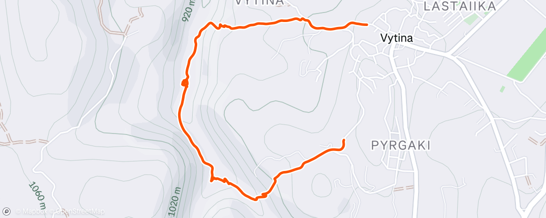 Map of the activity, Morning Hike