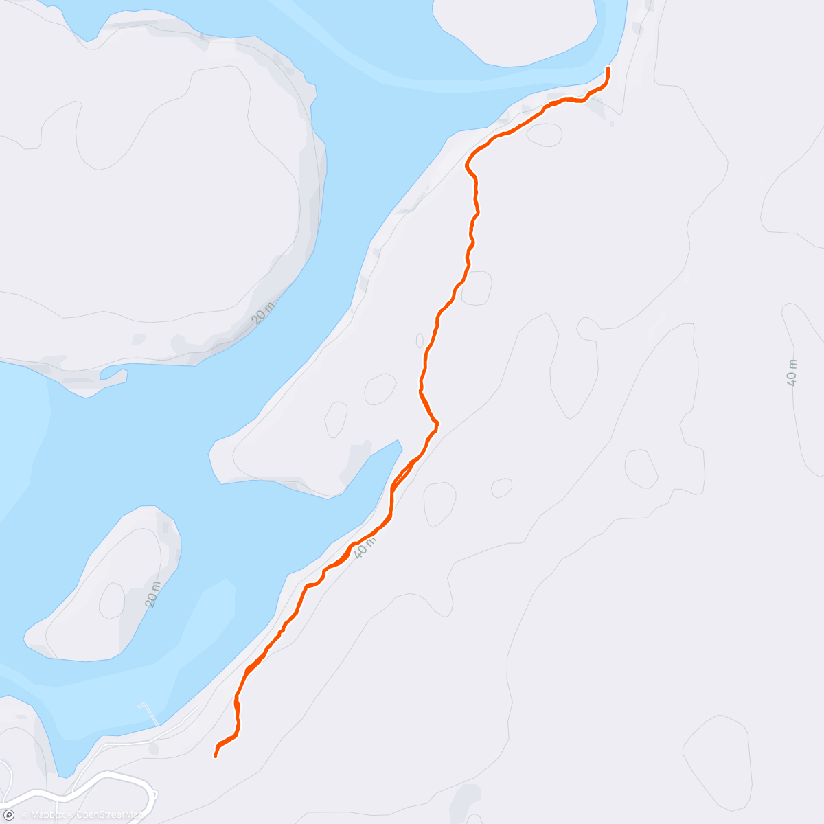 Map of the activity, Bartlett Cove River Hike, Glacier Bay NP