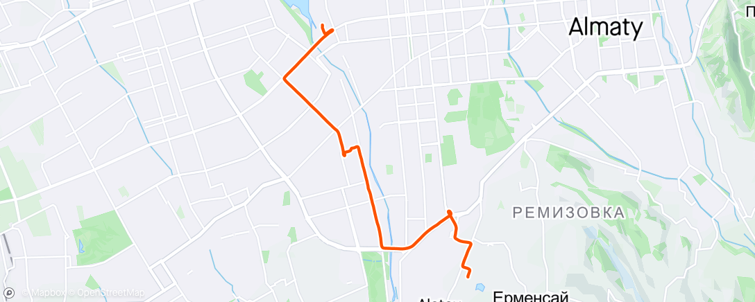 Mapa de la actividad, Горный велозаезд (утро)