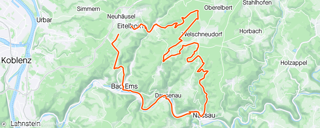 Map of the activity, Gravel-Fahrt zur Mittagszeit