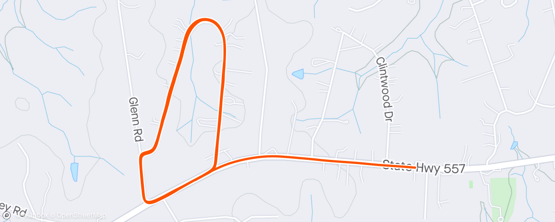 Map of the activity, I was going to do six laps and go a little slower, I feel that sickness from a few weeks ago I got rid of and somehow got again, next time I might try for 21.4+ for 6 molehill loops