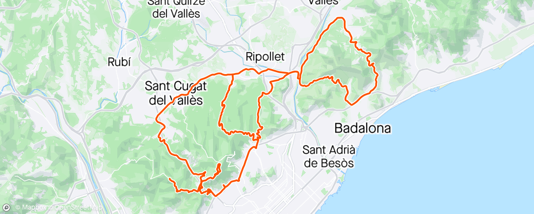 Map of the activity, Road: Forat - Conreria - Vallensana - Vallvi - Tibi