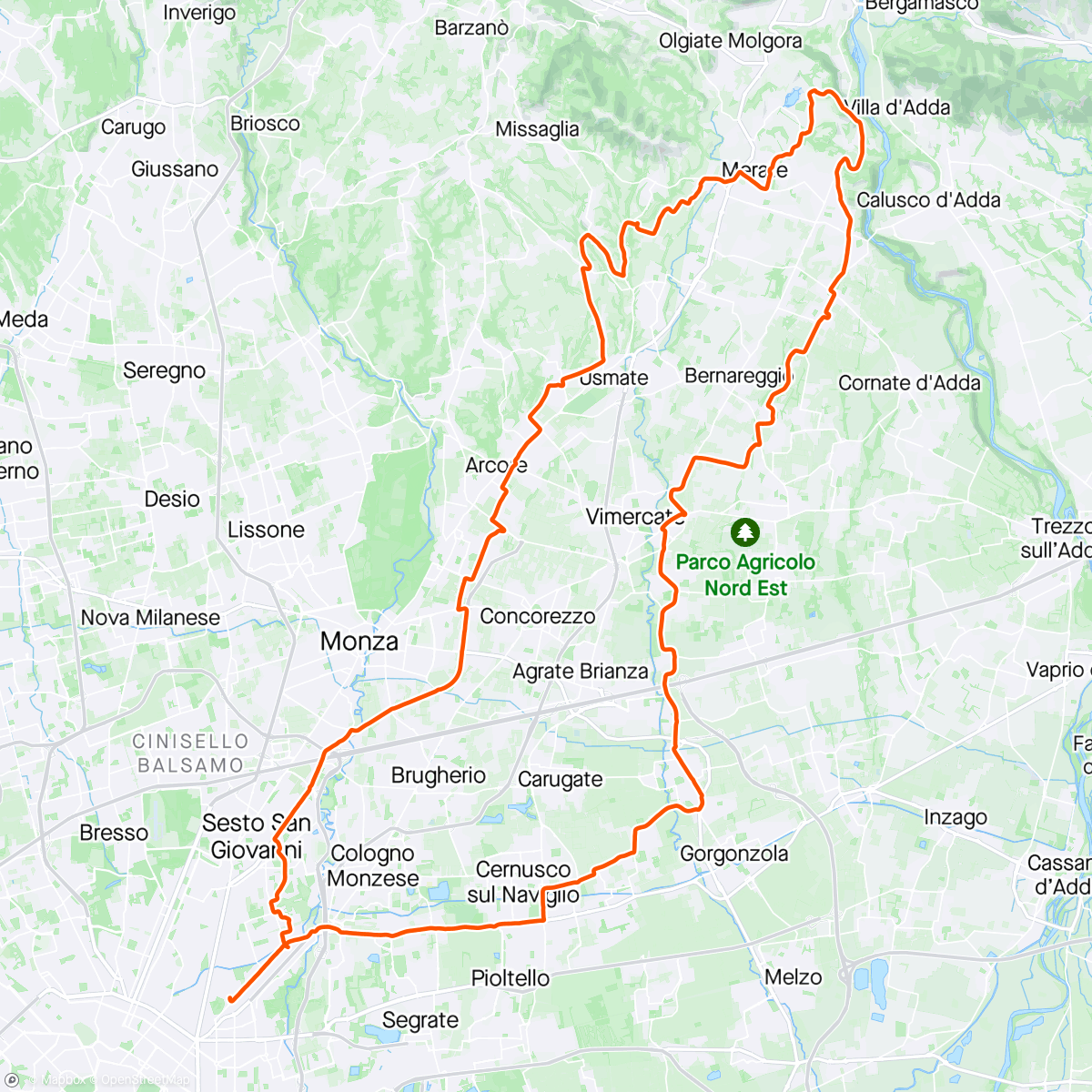 Map of the activity, Madonna del Bosco ( ripresa la tradizione)
