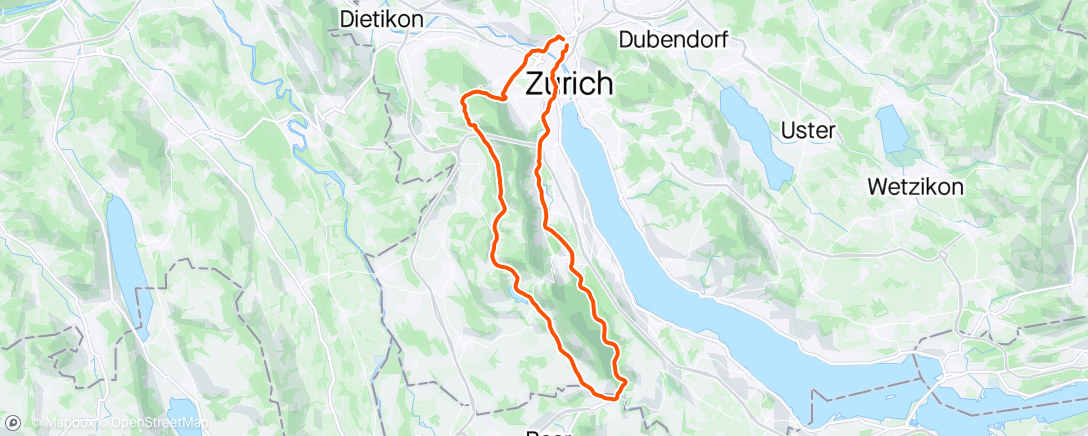 Map of the activity, TT Repischtal-Sihltal