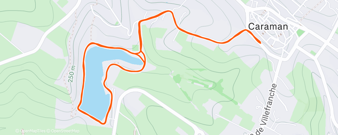 Map of the activity, Course à pied dans l'après-midi